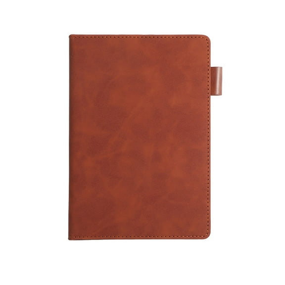 Leather Journal A5 Hardcover Notebook with Pen Compartment, Leather Bound for Women Men, Office, Work, Daily and Travel Diary Writing Journal, 1 Pcs, 8.27x5.71"