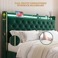 thumbnail image 4 of ARICOEASY California King Size Bed Frame with Storage Drawers and LED Headboard for Bedroom, Green, 4 of 9