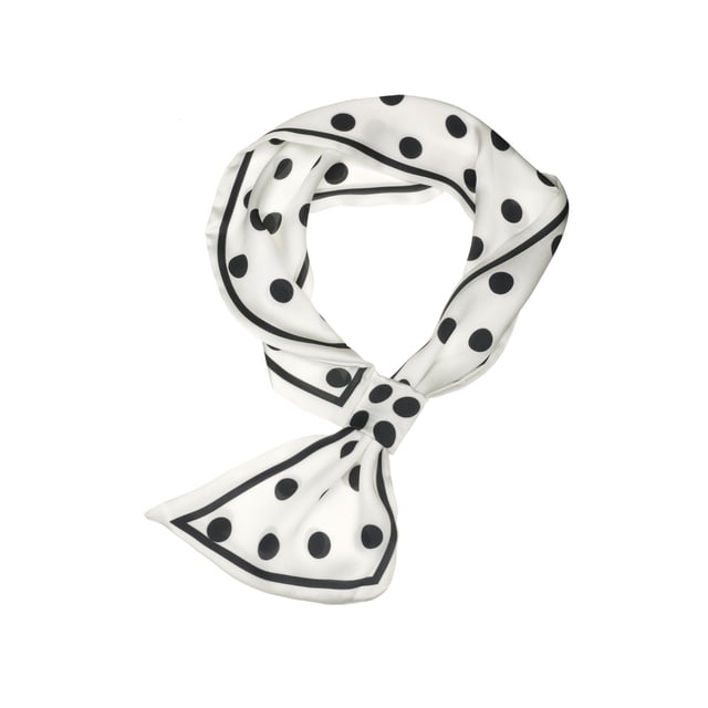 INSPIRE CHIC Bufanda Fina para Mujeres, Pañuelos de Twill, Pañuelo de Doble Cara, Blanco