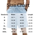 thumbnail image 3 of Cotton Linen Shorts for Men Casual Solid Color Baggy Shorts Breathable Pants Gym Running Thin Pants Light Brown 2XL, 3 of 4