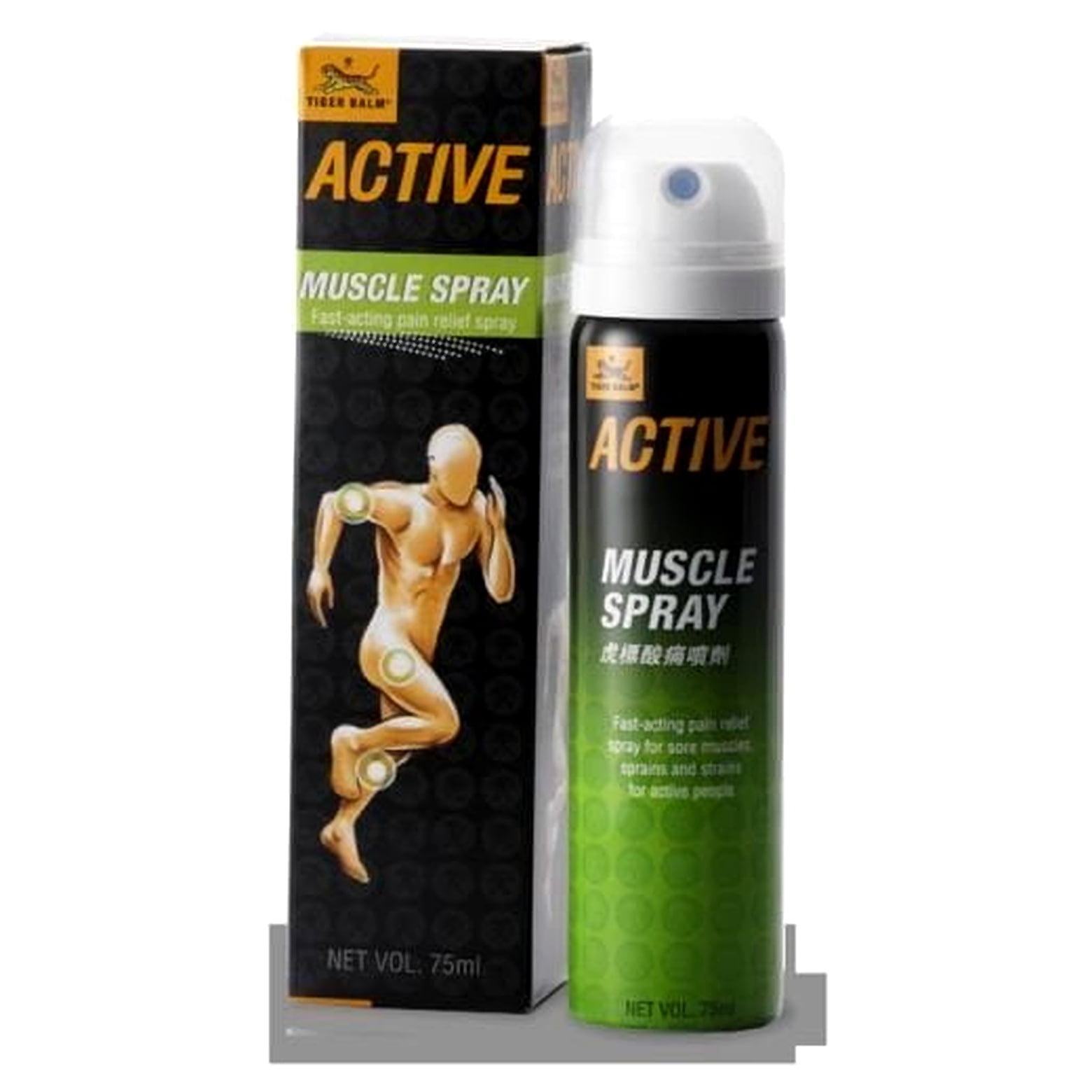 TIGER BALM Active Muscle Spray, 2.53 fl. oz. – Sports Spray – Tiger Balm Muscle Rub Spray – Analgesic Spray for Muscles – Spray for Back Discomfort & More – Relieving Spray for Soreness