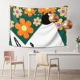 thumbnail image 2 of Puppies Flowers Fantasy Wall Decor Tapestry , Room Bedroom Wall Hangings Tapestry Cartoons Dog Flower,60" X 40", 2 of 7