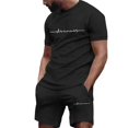 thumbnail image 2 of Conjunto de pantalones cortos con estampado de moda de verano 2024 para hombre, conjunto deportivo transpirable de secado rápido, conjunto de camiseta de manga corta, conjunto de jogging para hombre, 2 of 5