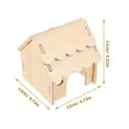 thumbnail image 2 of IBASETOY Hamster Dodging House Wooden Hiding Space 1Pcs Brown Mental Stimulation for Pet Owners, 2 of 5