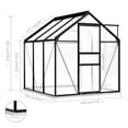 thumbnail image 2 of vidaXL Greenhouse Anthracite and see-through Aluminum and polycarbonate, 2 of 4