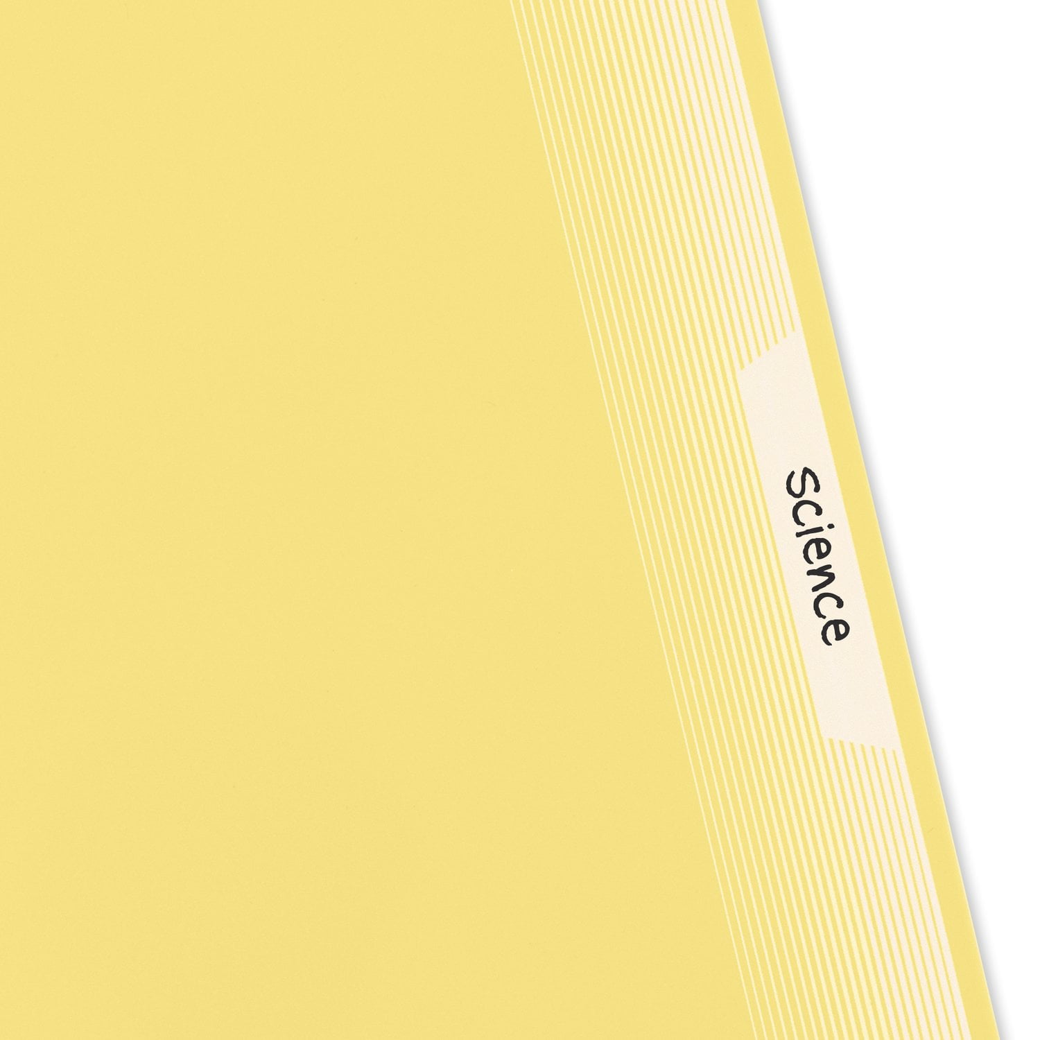 Mead Spiral Notebook, 3 Subject, College Ruled, Plastic Cover, 8.5" x 11", Pastel Yellow