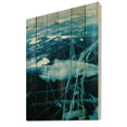 thumbnail image 2 of Designart 'White and Blue Ice Structure I' Modern Print on Natural Pine Wood, 2 of 5