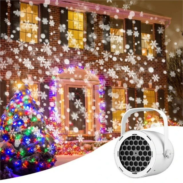 16 Patterns Christmas Projection Snowflake Light LED Holiday For Party Atmosphere ,Easy to Setup