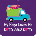 thumbnail image 4 of Inktastic Nana Loves Me Grandson Boys Boys Baby Bib, 4 of 4