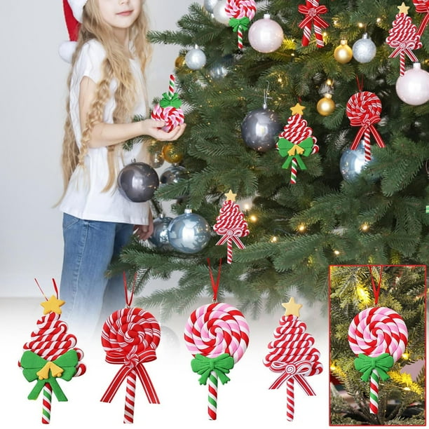 Adorno para árbol de Navidad - Colgante de PVC blando con cuerda para decoración navideña, de una sola pieza
