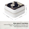 thumbnail image 2 of FCXZI Vintage Music Equipment Travel Jewelry Box Organizer for Necklace, Ring, Earring - Compact Size, Multiple Storage Spaces, Zipper Closure White, 2 of 5