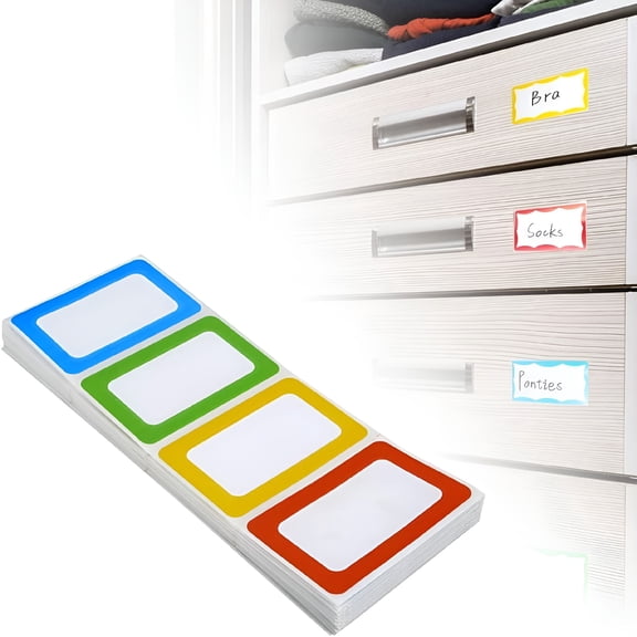 CCOCC Name Tag Labels 89x57mm,Name Stickers,Name Tag Stickers,200 Stickers Colourful Name Label Waterproof Name Tags,Sticky Labels for Clothes,Office and School