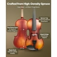 thumbnail image 2 of VEVOR Violin 4/4 Size Fiddle Set Solidwood for Beginners Matte Brown Patterned, 2 of 9