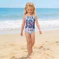 thumbnail image 5 of CCRFTGI 4th of July Girls Swimsuit Summer Beach Bathing Suit One Piece Patriotic 250 Anniversary USA Flag Swimwear Beach Adjustable Strap Girls Clothes Bathing Suits for Kids Navy 11-12 Years, 5 of 8