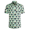 thumbnail image 4 of Camisas de flamencos de tortuga vívida para hombres, ropa, camisa de playa con estampado 3D, camisetas Y2K de manga corta, ropa hawaiana Aloha, blusa con solapa, 4 of 5