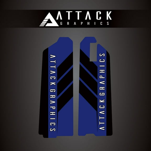 Attack Graphics Renegade Lower Fork Guard Decal Blue for Yamaha YZ426F 2000-2002