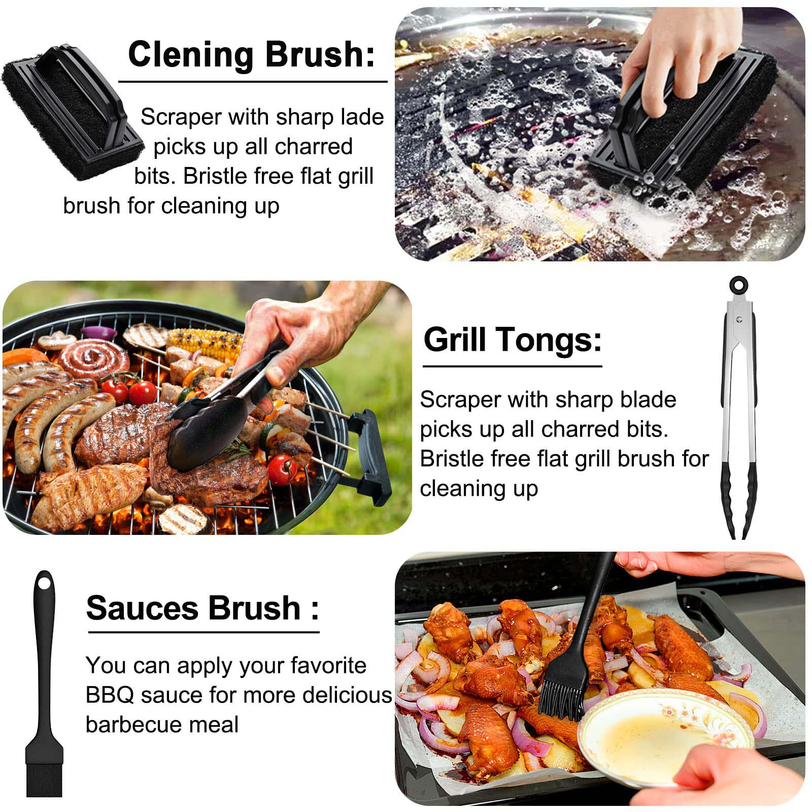 GVDV 140-Piece Griddle Accessories Kit, BBQ Grill Tools Set with Spatulas & Utensils for Blackstone, Camp Chef, Indoor & Outdoor Cooking