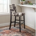 thumbnail image 3 of Linon Armond 30" Indoor Bar Stool, Brown Cow Print Fabric, 3 of 16