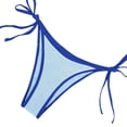 thumbnail image 4 of Stamzod Triangle Bikini Sets for Women Two Piece Drawstring Bathing Suits High Cut Cheeky Swimsuit Summer Beach Swimwear Light Blue-1 L, 4 of 5