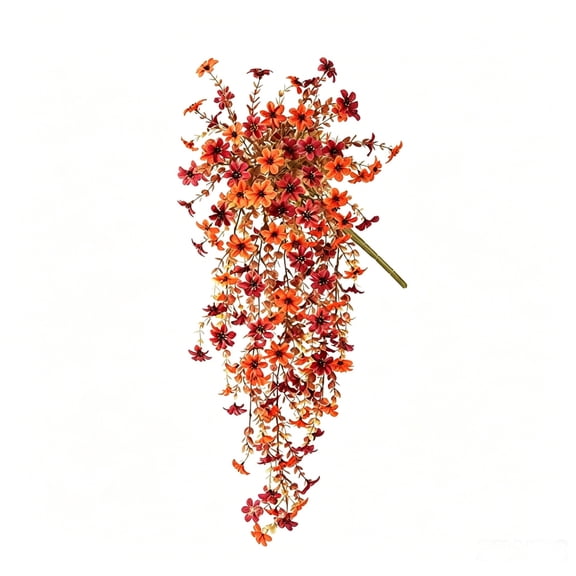 Fall Artificial Hanging Flowers for Outdoor, Thanksgiving Autumn Harvest Faux Hanging Plants Fake Flower Decoration for Garden Yard Porch Holiday Decor