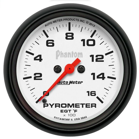 Auto Meter 5844 Phantom 2-5/8 Electric Pyrometer (0-1600 Degree F 66.7mm)