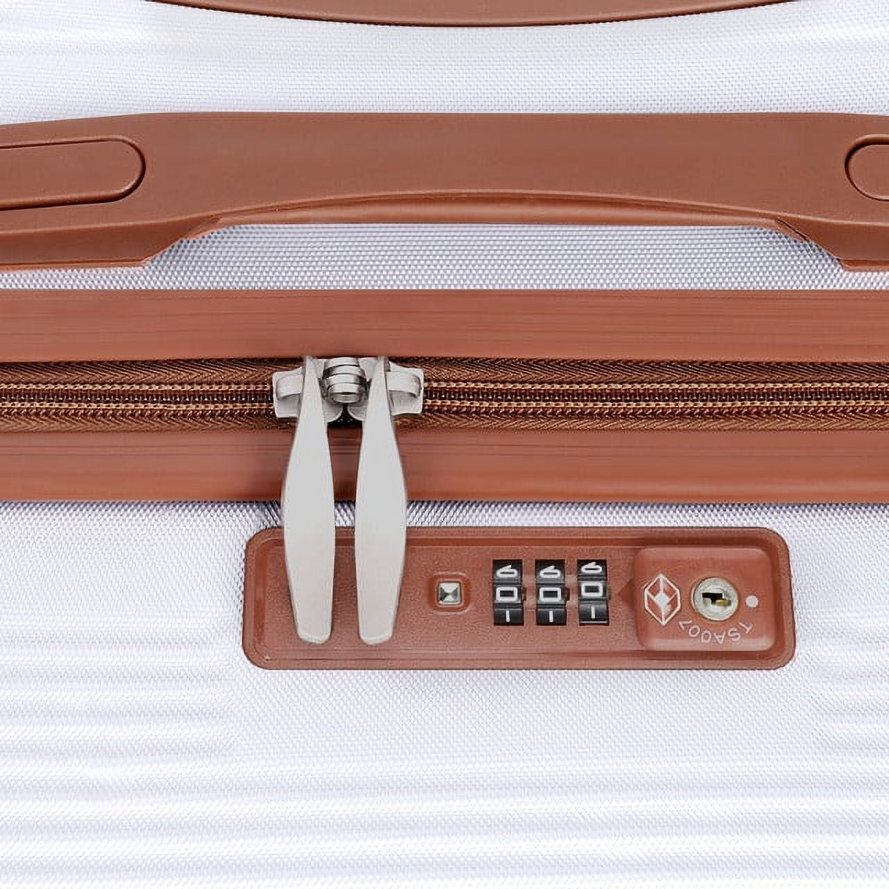 Hikolayae Cottoncandy Collection Hardside Spinner Luggage Sets in Border Silver, 3 Piece - TSA Lock
