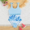 thumbnail image 2 of TOWED22 Girls One Piece Swimsuit Ruffled Straps Bathing Suits Summer Swim Suit Quick Dry Beach Swimwear for Kids 3-10 Years Blue,9-10 Y, 2 of 7