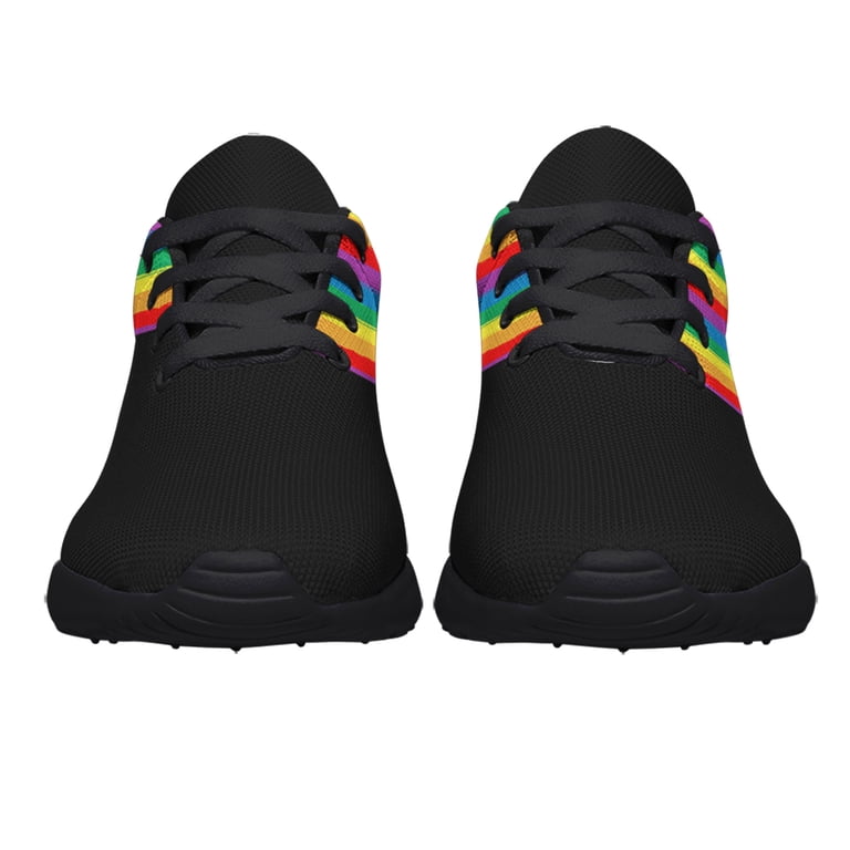 Unisex Fashion Rainbow Shoes, LGBT Sneakers for Men Women, Lightweight  Breathable Running Walking Shoes Black Size 4 - Walmart.com