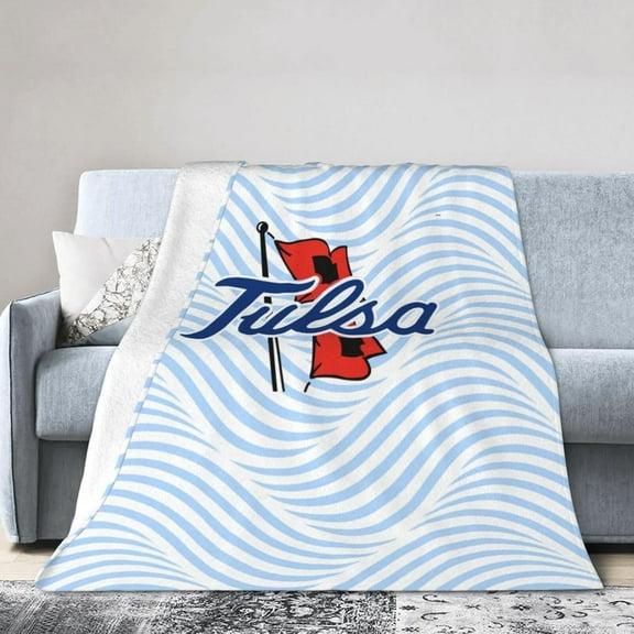 University of Tulsa Fleece Blanket, Very Soft Microfiber Flannel Blanket for Couch Warm and Cozy for All Seasons