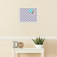 thumbnail image 3 of PinPix 18x14 Custom Cork Bulletin Board Argyle Lilac Poster Board Has a Fabric Style Canvas Finish, Framed in Argyle Lilac, by ArtToFrames (PinPix-639), 3 of 6