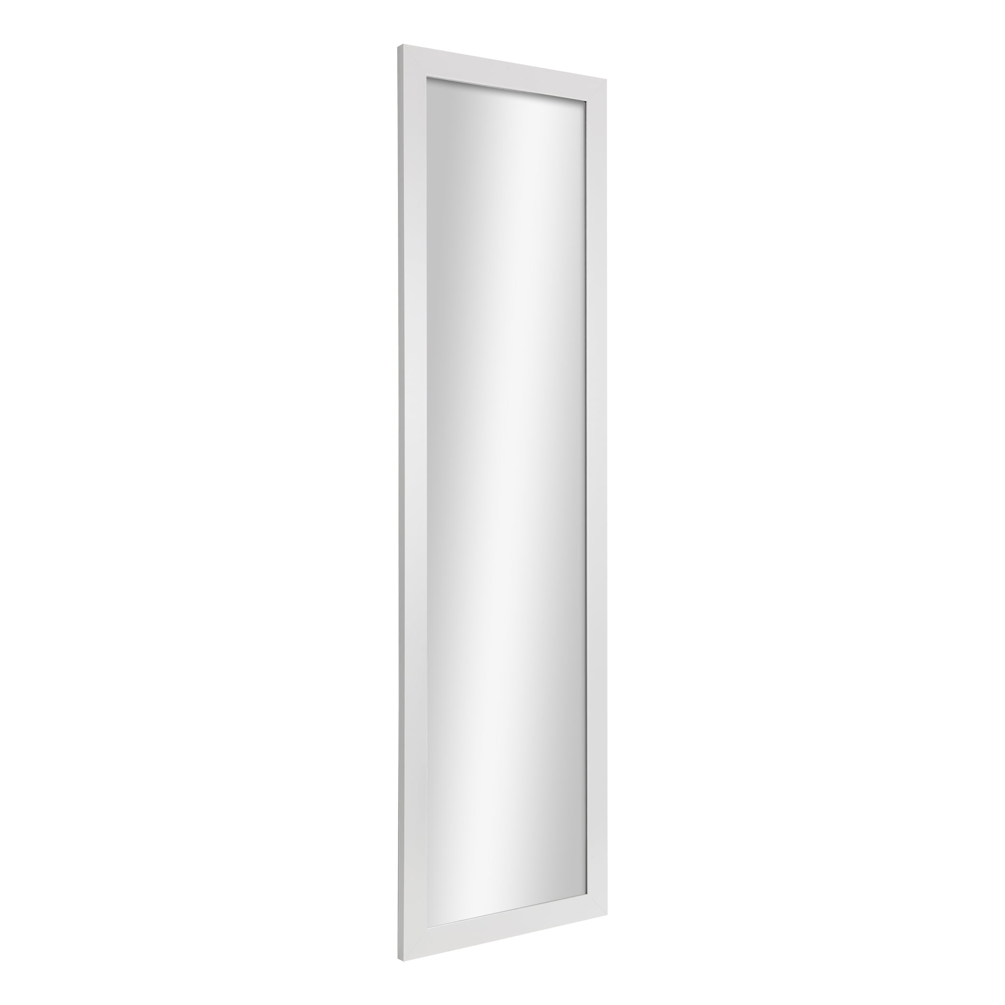 Mainstays Over-the-Door Rectangular Mirror, White, 14" x 50"