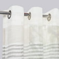 thumbnail image 2 of 2 Pcs Stripe Sheer Curtain, Semi Transparent Voile Curtains Drapes with Grommets, 2 of 9