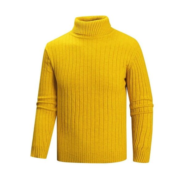 pstuiky camisa de manga larga para hombre, Suéter informal de cuello alto y elasticidad para hombre, capa base de punto, manga larga salir tops l
