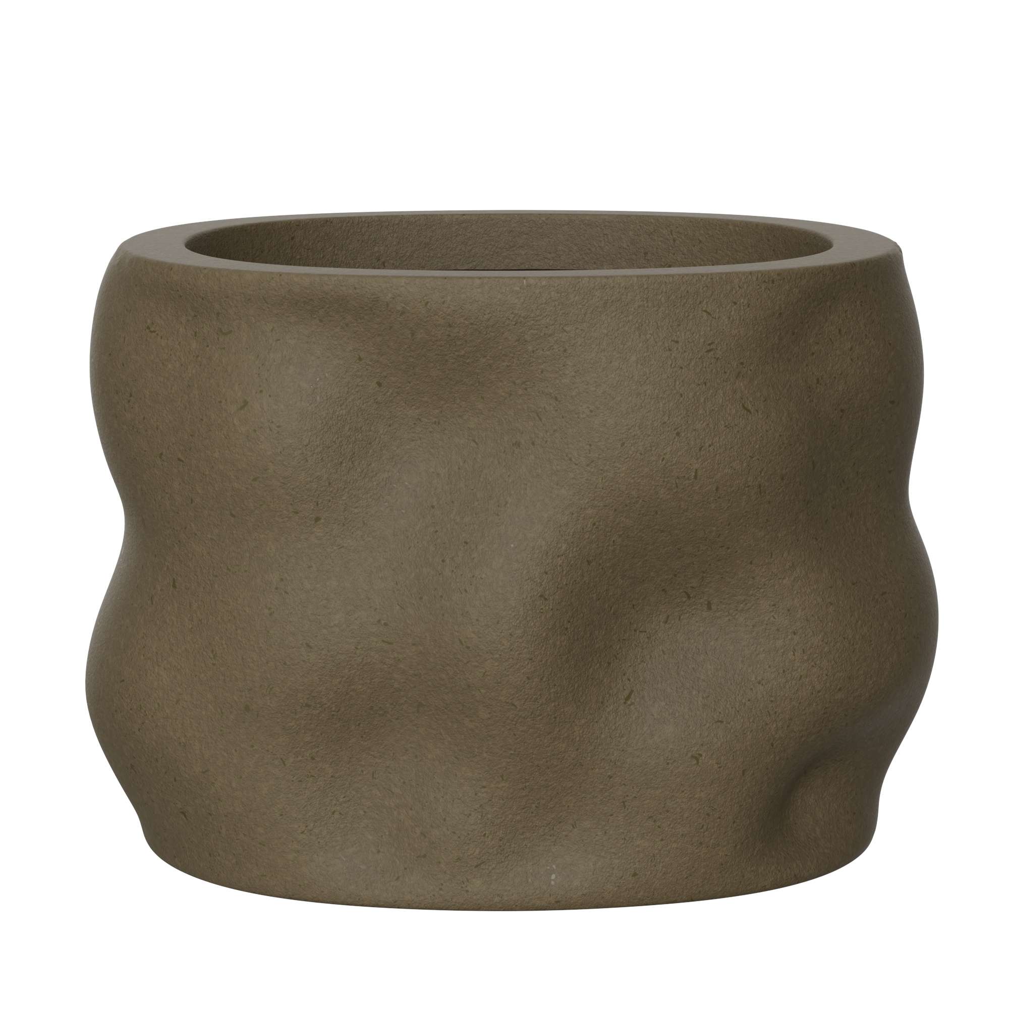 Better Homes & Gardens 6 Inch Resin Planter for Succulents and Herbs, Oblong Shape Brown Mallory Elegance