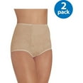 Cupid Women's 2-Pack Light Control Shapewear Floral Brief with Tummy Panel - Walmart.com