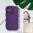 thumbnail image 2 of Case for iPhone XR Case Wave, Curly Frame Design for Women Girls, Cute Love Heart Camera Aesthetic Phone Case Soft Flexible TPU Shockproof Full-Body Protective Case Cover, Clear Purple, 2 of 12