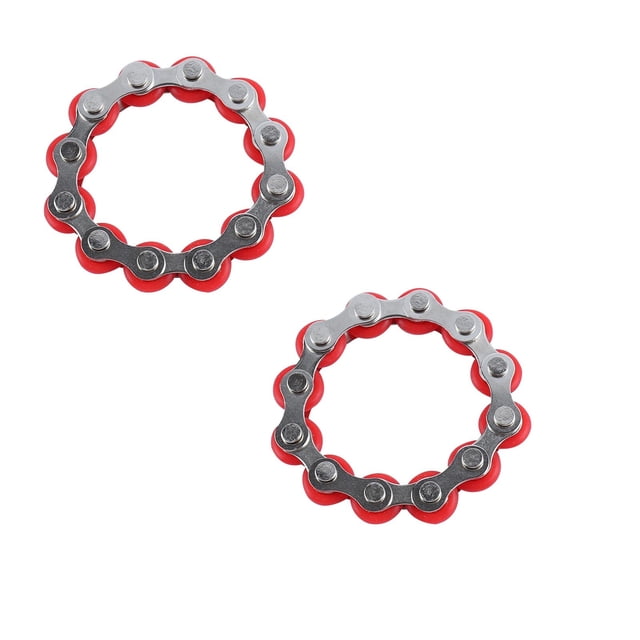 Partheme Novelty Toys 2 Counts Chain Stress Relief Toys Stress And Anxiety Relief Toys 2PC Black Green Light blue Red