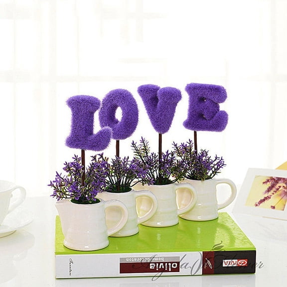 Amosfun Small Artificial Potted Plants for Table, Window, Home and Office Decoration, Realistic Simulated Greenery