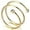 Gold, variant on Stainless Steel Braided Wrap Wave Stacking Promise Statement Cocktail Party Ring