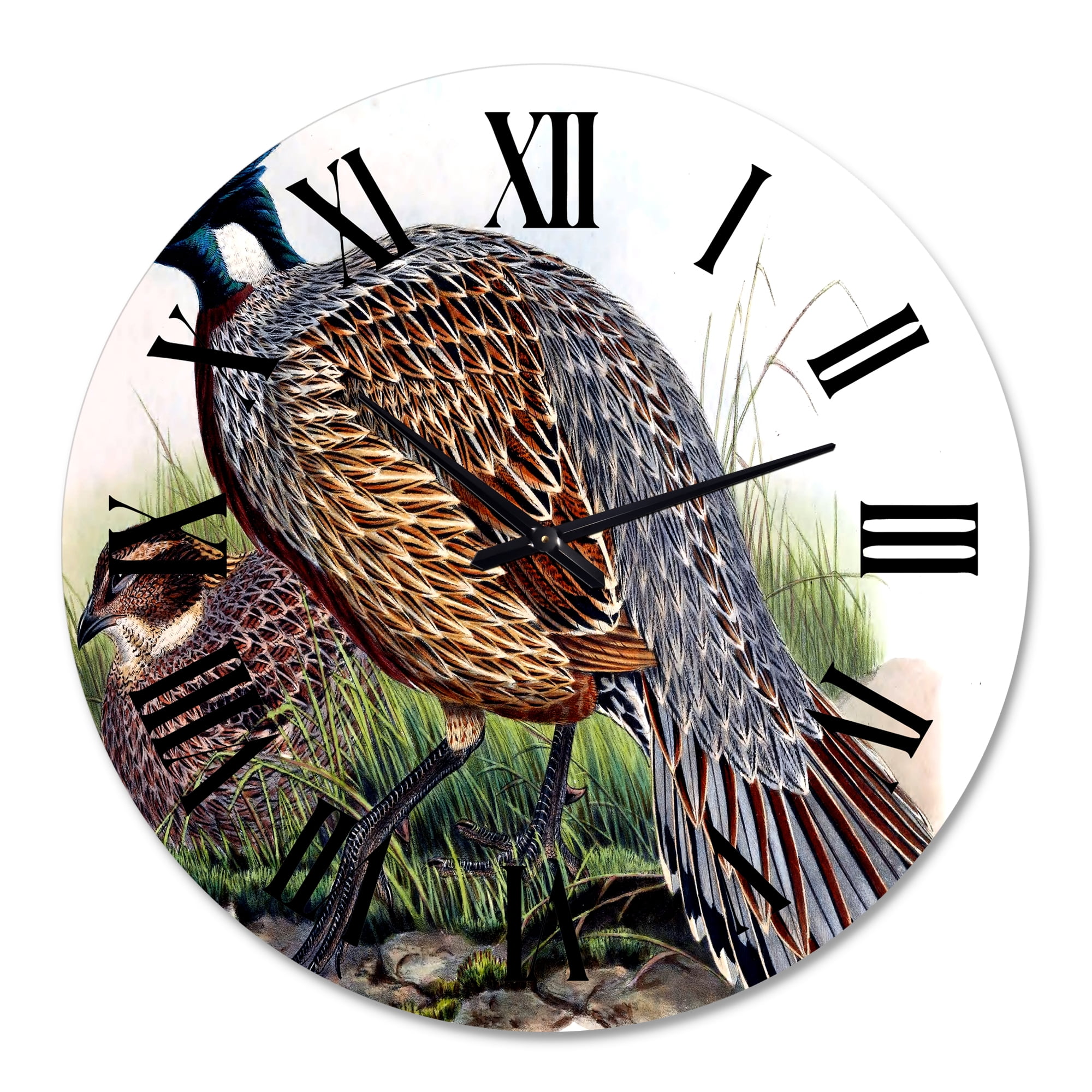 Designart 1 in Quartz Farmhouse Wall Clock