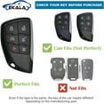 thumbnail image 2 of LAICAIW for Chevy Key Fob Cover with Leather Keychain 6 Buttons Soft TPU Car Keys Shells Compatible with 2021 2022 Chevrolet Suburban Tahoe GMC Yukon Key Fob Protector Black Gold (BP-Bck-6D), 2 of 6