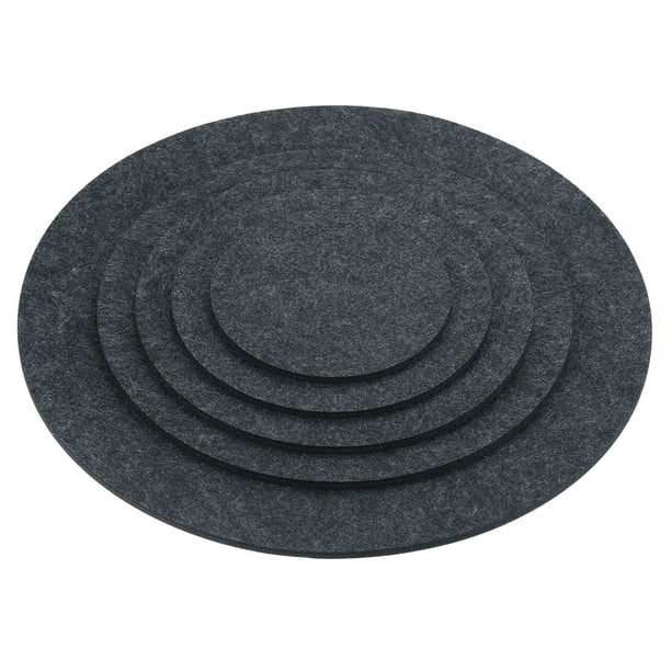 Uxcell 6" 8" 10" 12" 16" Posavasos Redondos para Plantas Almohadilla de Fieltro, Gris 10 en 1 Set