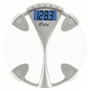 Weight Watchers 12.5-Inch Round Glass Weight Tracking Scale for 4 Users WW43NAM