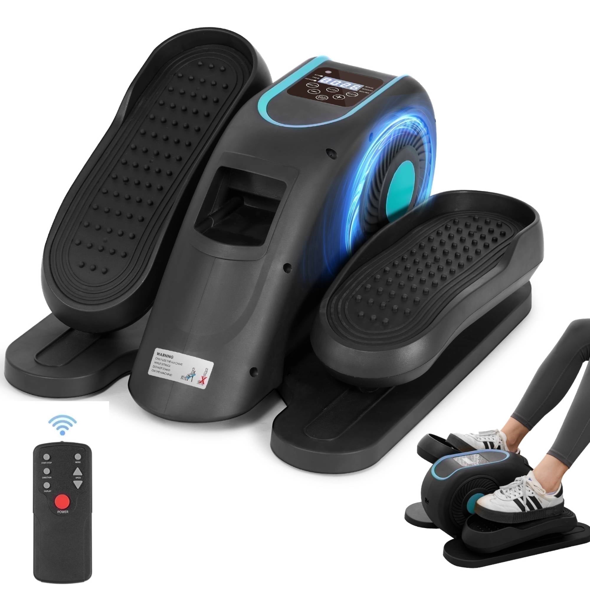 Naipo Electric Under Desk Elliptical Leg Exerciser Remote Control Training Machines Mini Elliptical with 12 Adjustable Speeds Portable Seated Pedal Exerciser