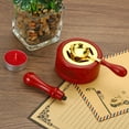 thumbnail image 5 of Uxcell Wax Seal Warmer, 2 Pack Wax Seal Melter Retro Melt Stove Pot Furnace Tool for Wax Sealing Beads, Black, 5 of 6
