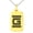 Gold, variant on Stainless Steel Letter G Initial Empire Monogram Engraved Small Rectangle Dog Tag Charm Pendant Necklace