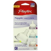 6 Pack Playtex Nipple Variety Pack - 4 Medium Flow Nipples 3+ month