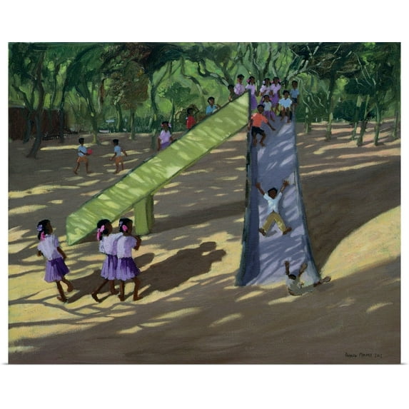 Great BIG Canvas | Rolled Andrew Macara Poster Print entitled Slide, Mysore, 2001