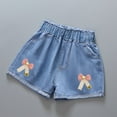 thumbnail image 2 of tarylea Baby Clothes Toddler Girls Denim Shorts Elastic High Waisted Jeans Shorts Pull on Cute Summer Shorts, 2 of 3