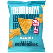 Legendary Popped Protein Chips, 20g Protein, Ranch, 34g per individual bag